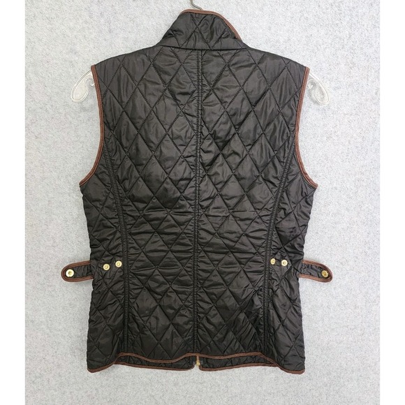Banana Republic Womens‎ Quilted Field Vest Black Brown Size XS Puffer Vest - Picture 5 of 11